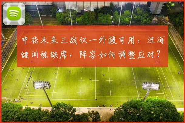 申花未来三战仅一外援可用，汪海健训练缺席，阵容如何调整应对？